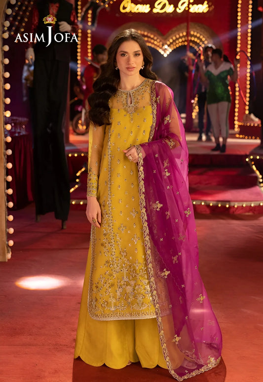 Asim Jofa Luxury Embroidered Organza 3 Piece Unstitched