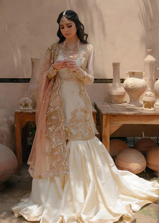NAMEERA BRIDALS WEAR LUXURY ORGANZA 3PC UNSTTCHED
