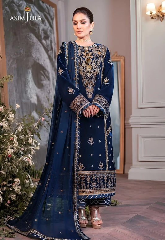 Asim Jofa The Ayeza Edit Luxury Velvet Collection Unstitched 3 Pieces