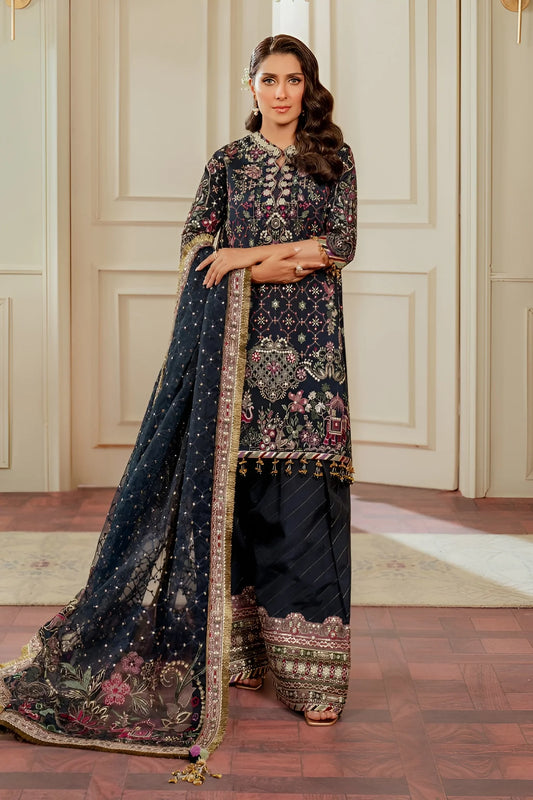 Baroque Chantelle Luxury Raw silk Embroidered 3 Piece Unstitched