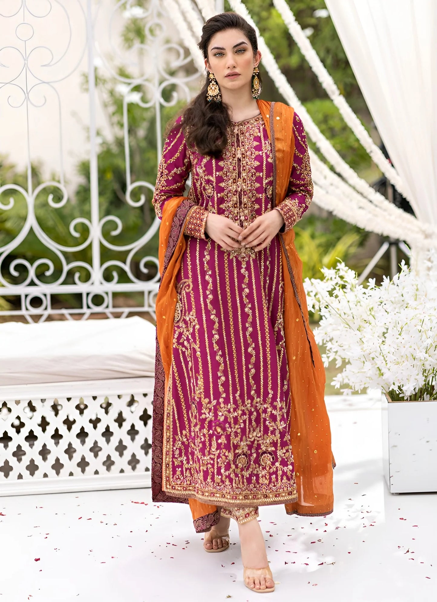 Farah Talib Aziz Luxury Embroidered Chiffon 3 Piece Unstitched