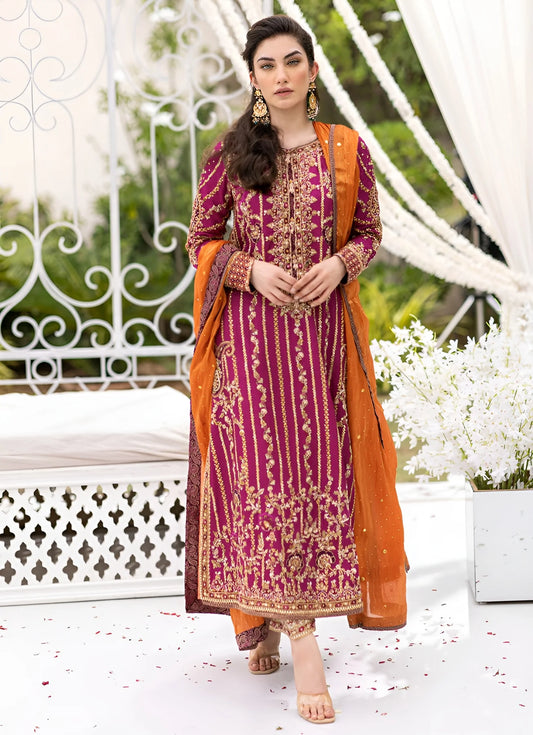 Farah Talib Aziz Luxury Embroidered Chiffon 3 Piece Unstitched