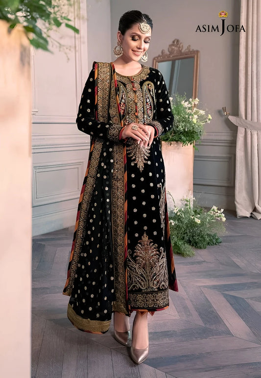 Asim Jofa - The Ayeza Edit Makhmal Royal Velvet Collection Unstitched 3 Pc
